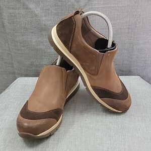 Bionica Talma Brown Leather Slip-On Sneakers Womens SZ 8.5 Casual Comfort Shoes